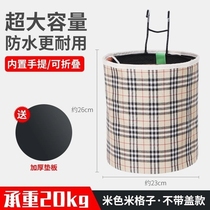 Bicycle basket electric car basket canvas folding basket mountain bike hanging basket bicycle vegetable basket