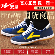Double star men canvas table tennis shoes Womens volleyball ball Track and field Children Tai Chi Martial arts practice Football sports student physical examination