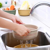 Hollow vegetable washing basket vegetable drain basket 3-piece household kitchen plastic vegetable washing basin large medium and small