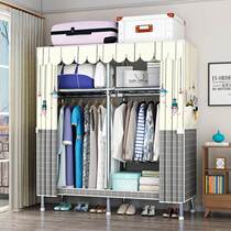 Simple wardrobe bold and reinforced aluminum alloy interface cloth wardrobe simple and economical assembly durable storage finishing wardrobe