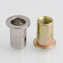 M3M4M5M6M12 304 stainless steel flat head pull rivet nut color zinc pull cap column rivet nut sink head pull female