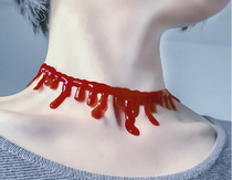 Halloween Blood Drip Necklace Fake Blood Vampire Red Choker
