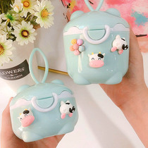 Cartoon baby milk powder box portable outgoing milk powder sub-packaging box baby food supplement rice flour storage sealed moisture-proof tank