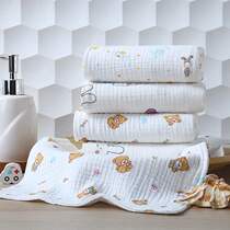 Bamboo brocade towel cotton four-layer gauze Class A washing yarn baby towel baby children wash face towel baby wipe