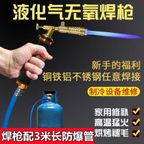 Oxygen-free imported welding gun liquefied gas welding gun copper-iron-aluminum stainless steel home appliance welding repair flask gun
