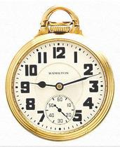 Antique collection pocket watch watch rare 992 Hamilton 21 jewelry double roller movement