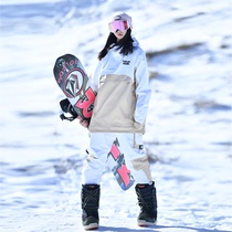 2021 new ski suit women mens suit winter veneer Tide brand double board niche padded Korean ski suit pants
