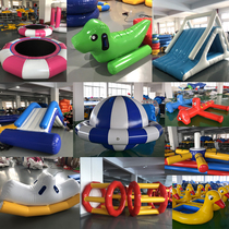 Inflatable dolphin seesaw Water trampoline Jumping bed Triangle slide Banana boat Water gyro Ocean ball pool toy