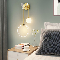 Light luxury wall lamp bedroom bedside lamp modern simple living room background wall lamp creative Net Red Butterfly Nordic lamps