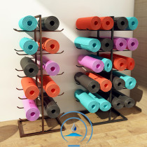 Large capacity multi-layer yoga mat storage shelf finishing rack placement rack Yoga studio gym foam shaft placement rack