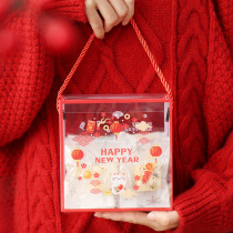 Christmas New Year snacks Snowflake Crisp Cake Dry Milk Date Transparent Gift Wrapping Box Nougat Candy Candy Gift Box