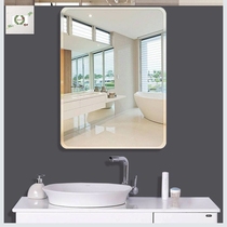 Wall hanging wall bathroom mirror Bathroom lens paste fixed dormitory paste wall mirror wall paste glass single-sided