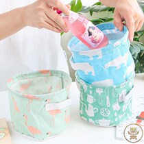 Desktop small storage bucket round barrel storage basket square basket basket laundry basket underwear socks play with storage bag