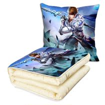 King glory surrounding Zhao Yun Li Bai Luna Mulan Liu Bang pillow quilt dual-use three-in-one air conditioning quilt