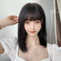 Real hair wig female summer long hair natural simulation full head set real hair silk clavicle hair female wig