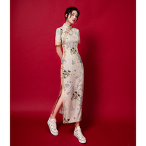 Improved version of cheongsam Republic of China girl temperament young old Shanghai summer socialite fashion retro long dress