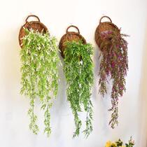 Willow woven flower basket rattan flower pot plant wall hanging basket balcony wall office hanging basket wall hanging flower pot