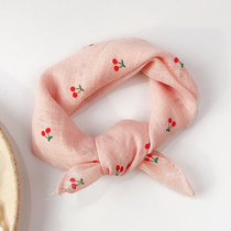 Childrens scarves with small square towels Genuine Silk Scarves scarves baby girl Spring and autumn slim Windproof Girth Summer