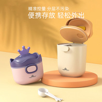 Baby milk powder box portable go out sealed moisture-proof sub-packing box storage supplementary rice powder box baby rice powder can