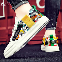 Cabin board shoes mens shoes summer breathable 2021 new leather casual thin mens white shoes mens tide shoes