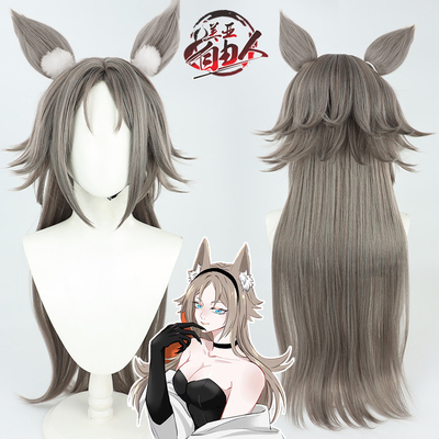 taobao agent 【Free man】Virtual Idol Rainbow Mysta long hair version of the Mista cos wigs turned ears