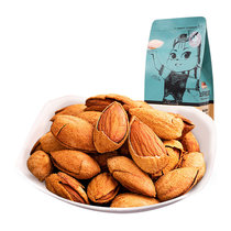 Three squirrels hand-peeled almond 160g bagged nuts fried goods specialty almond with shell almond creamy flavor
