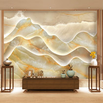 3d Solid marble False Mountain Wood-wood Fibreboard Cosmetic Yard Hotel Lobby Front Background Wall Integrated Wall Panel