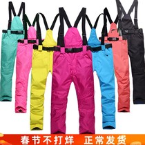 Mens cotton pants skiing thickened couples Xuexiang plus warm cotton waterproof womens cotton pants ski windproof o