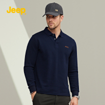 Jeep Jeep Long Sleeve High-end POLO Shirt Men's 2021 New Autumn Leisure Business Lapel Men's Winter Jacket