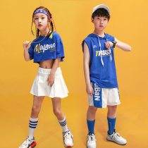 61 Children Jazz Dance Plays Out The Boy Street Dance Hip Hop Suit Girl Dew Navel A Playground Performance Suit