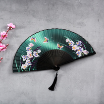Chinese Wind Lady Fan Day Style Gufeng Folding Fan Handmade Folding Fan Hanfu Carry-on Portable Children Small Fan Summer