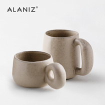 alaniz big ear mug creative large capacity Cup retro Nordic coffee cup personality ceramic water Cup