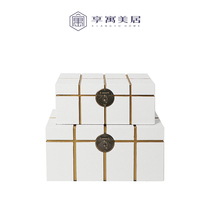 New Chinese style soft decoration storage box model room desktop jewelry box storage decoration bedroom dressing table