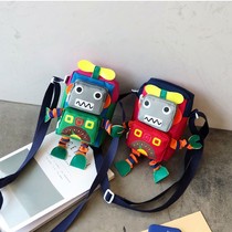 Children's bag messenger bag fashion boy toddler small bag Korea new robot baby