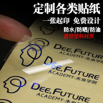 Transparent self-adhesive custom packaging product label printing pvc bronzing label logo label Plastic pet sticker