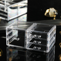 Net red plastic cosmetics storage box jewelry box transparent acrylic drawer desktop lipstick storage rack