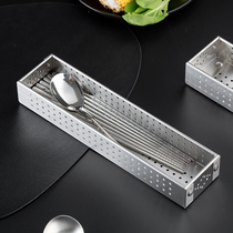 Kitchen disinfection cabinet chopsticks box household stainless steel ear tableware storage box rack drain chopsticks rack