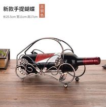 Refrigerator wine rack High angle cup hanging wine expensive ornaments Household decorations storage rack Wine bottle rack new storage