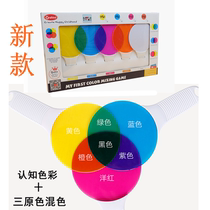 Color handheld light-transmitting filter plate kindergarten toy science experiment childrens color cognitive light three primary colors