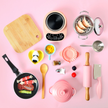 Mini kitchen really cook a full set of food Play small kitchenware set Baby cooking cooking over the house Toy girl gift
