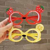Childrens silicone glasses frame Boys and Girls cute fashion cartoon decorative glasses frame baby photo toy glasses