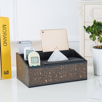 Desktop finishing storage box Multi-function tissue box Desktop remote control creative paper box Simple light luxury Nordic style
