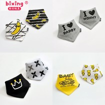 Baby Saliva towel Pure cotton Triangle towel Infant surrounding the mouth Child boomer card Cartoon Small Surround Mouth Snap