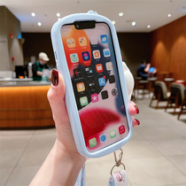 iphone13 phone case Apple 12pro with lanyard 11 silicone x thickened xr anti-drop xsmax oblique span 8plus stereoscopic 7p with bracket se3 all-inclusive side 6sp suitable for 6s new style protective case