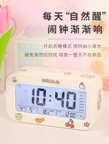  ins Japanese simple fashion creative mute electronic student clock I am bedside alarm clock Small smart clock