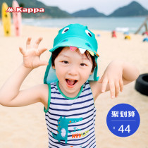 Kappa swimming sunscreen hat Childrens seaside beach hat Male and female baby Fisherman hat Cute sun hat Visor hat