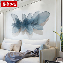 Light luxury Nordic hotel restaurant model room living room sofa background wall decoration pendant three-dimensional flower bedside wall Wall