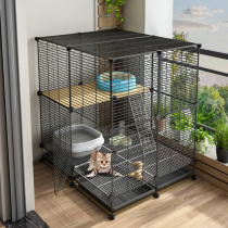 Cat cage home indoor Villa oversized free space with toilet cat small kitty cat house cat den two floors