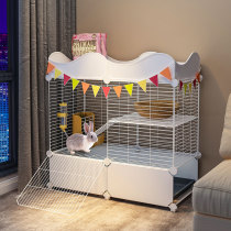 Rabbit Cage Home Interior Special-free Dung Double Bunny Rabbit Nest Anti-Spray Urine Pet Villa New Breeding Cage