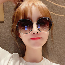 2021 new womens fashion sunglasses Korean tide anti-ultraviolet polarized sunglasses big face sunscreen summer